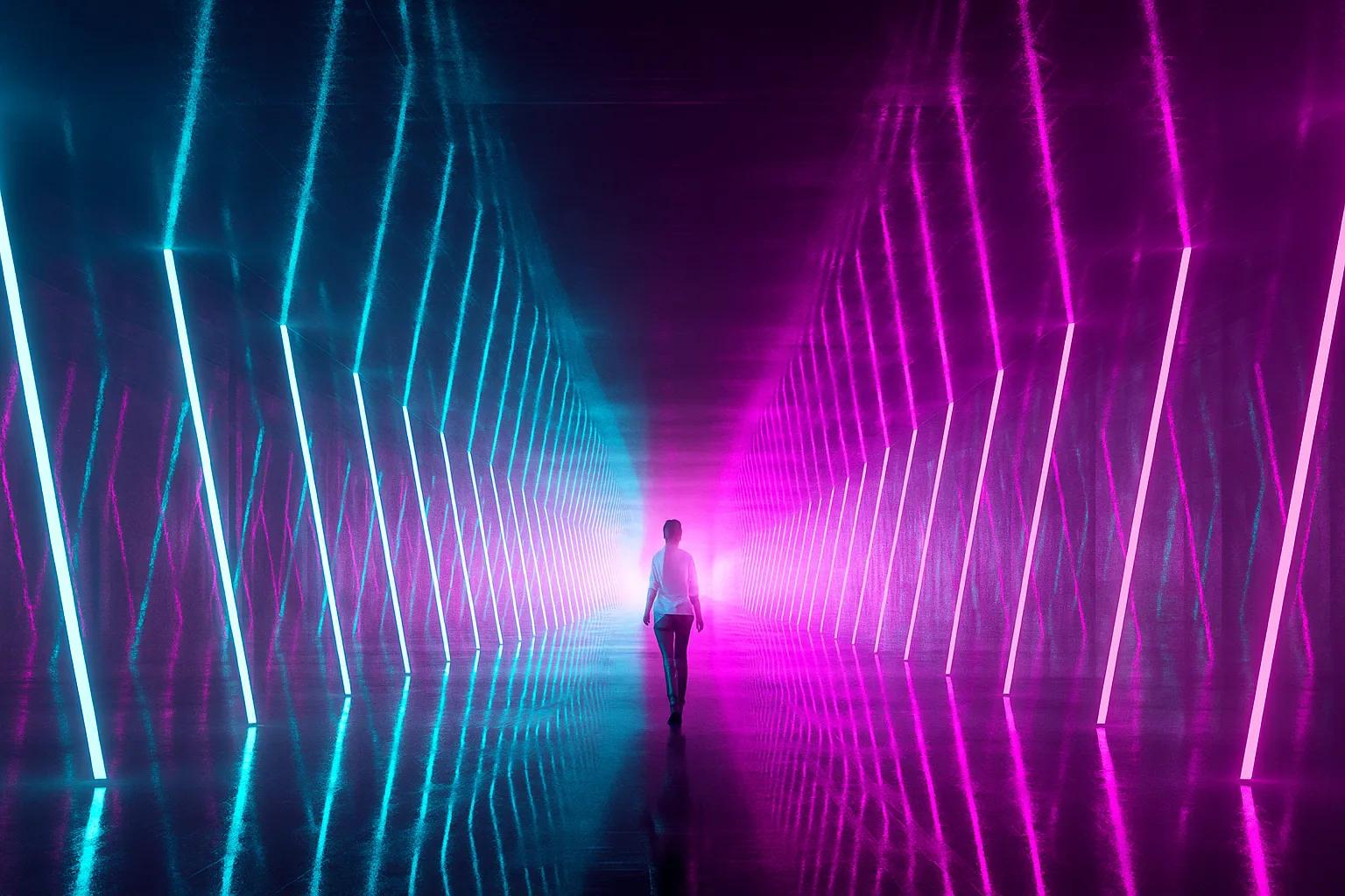 Neon Light Tunnel
